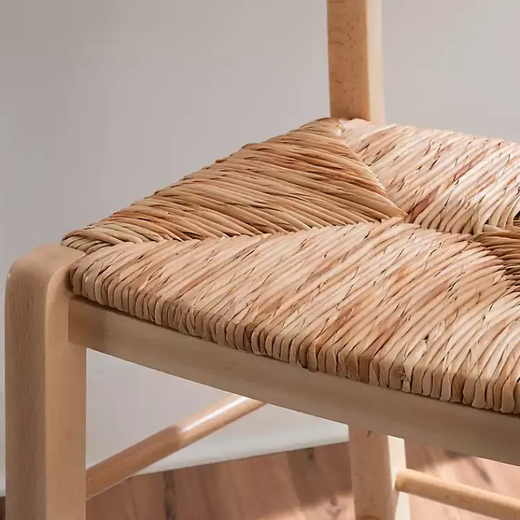 Bar Stools & Counter Height Stools-Kirklands Home Wood and Seagrass Counter Stools, Set of 2 Brown