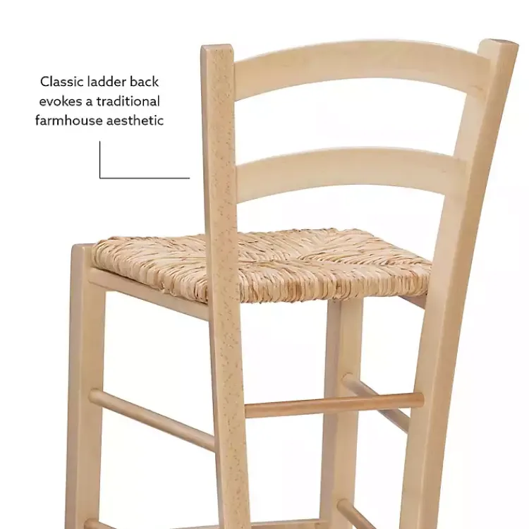 Bar Stools & Counter Height Stools-Kirklands Home Wood and Seagrass Counter Stools, Set of 2 Brown