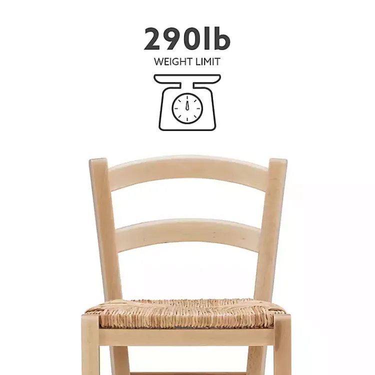 Bar Stools & Counter Height Stools-Kirklands Home Wood and Seagrass Counter Stools, Set of 2 Brown