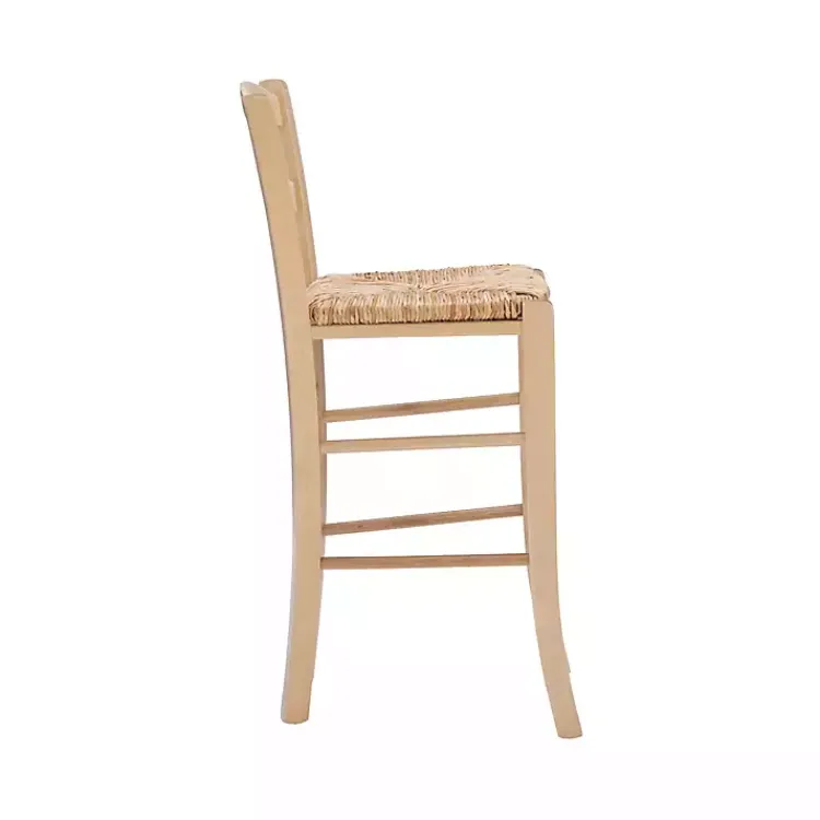 Bar Stools & Counter Height Stools-Kirklands Home Wood and Seagrass Counter Stools, Set of 2 Brown