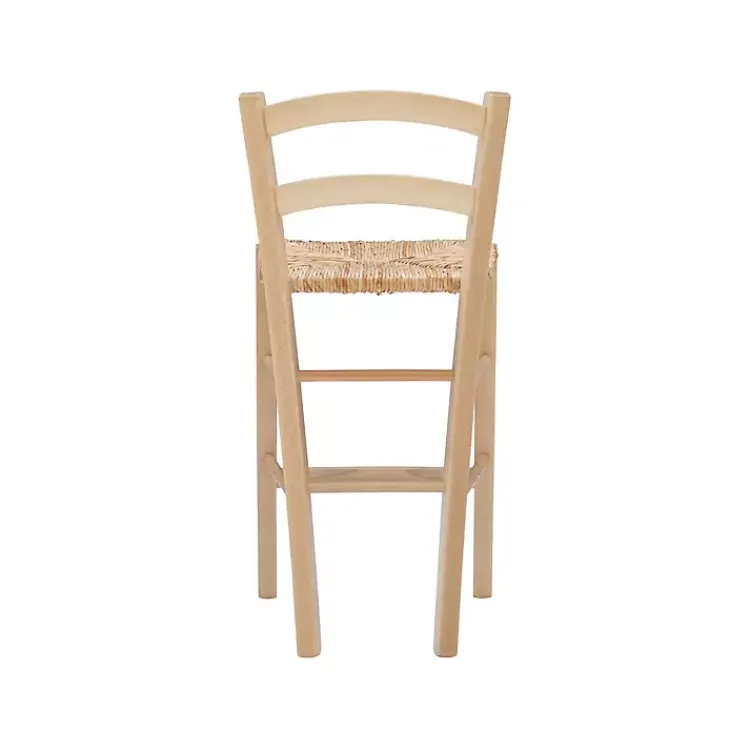 Bar Stools & Counter Height Stools-Kirklands Home Wood and Seagrass Counter Stools, Set of 2 Brown