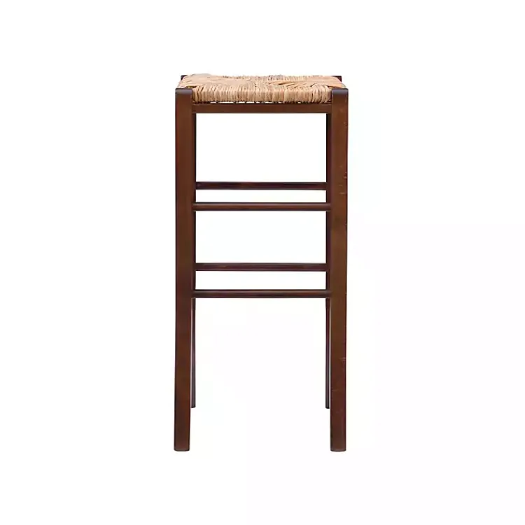 Bar Stools & Counter Height Stools-Kirklands Home Wood Seagrass Backless 2-pc. Bar Stool Set Brown