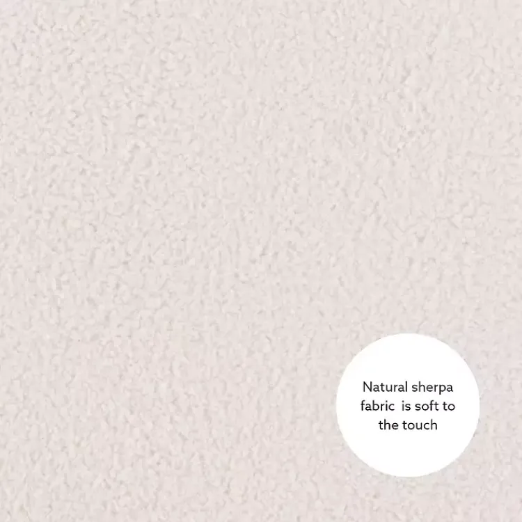 Benches & Ottomans-Kirklands Home Sherpa Upholstered Storage Ottoman White