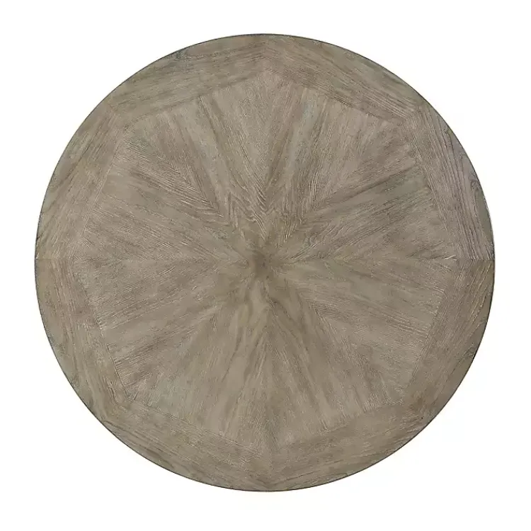 Coffee Tables-Kirklands Home Ash Round Nailhead Coffee Table Gray