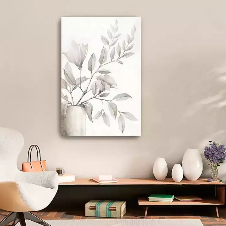 Canvas Art-Kirklands Home Neutral Potted Plant Canvas Art Print
