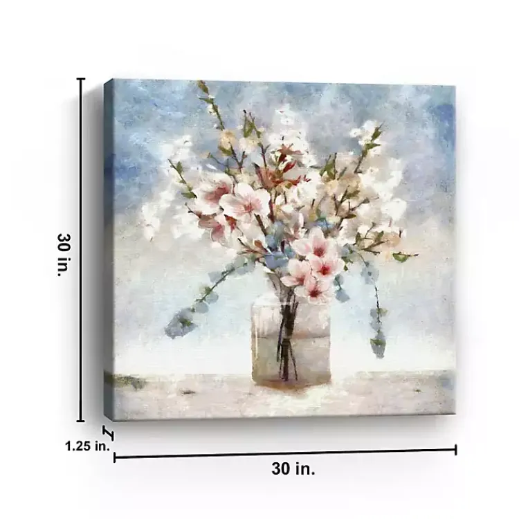 Canvas Art-Kirklands Home Sakura Jar Canvas Art Print, 30x30 in.