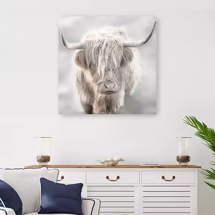 Canvas Art-Kirklands Home Soft Solo Highland Giclee Canvas Art Print Gray