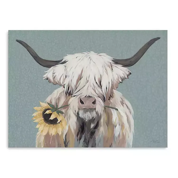 Canvas Art-Kirklands Home Ellie with a Sunflower Canvas Art Print, 32x24 in.