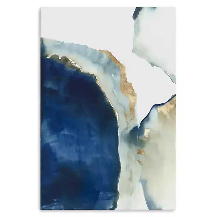 Canvas Art-Kirklands Home Shapes of Watercolor Canvas Art Print Blue