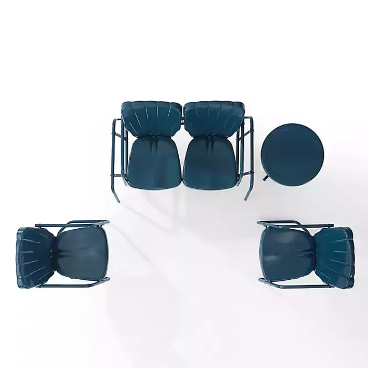 Outdoor Sets-Kirklands Home Navy Clamshell 4-pc. Outdoor Furniture Set Blue