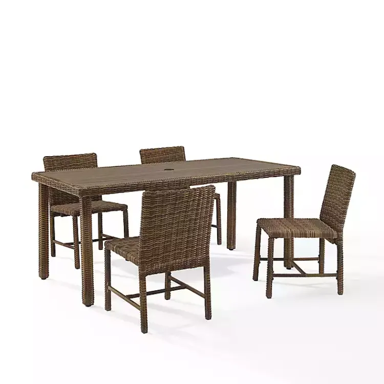 Outdoor Dining-Kirklands Home Navy Blue Wicker 5-pc. Outdoor Dining Set