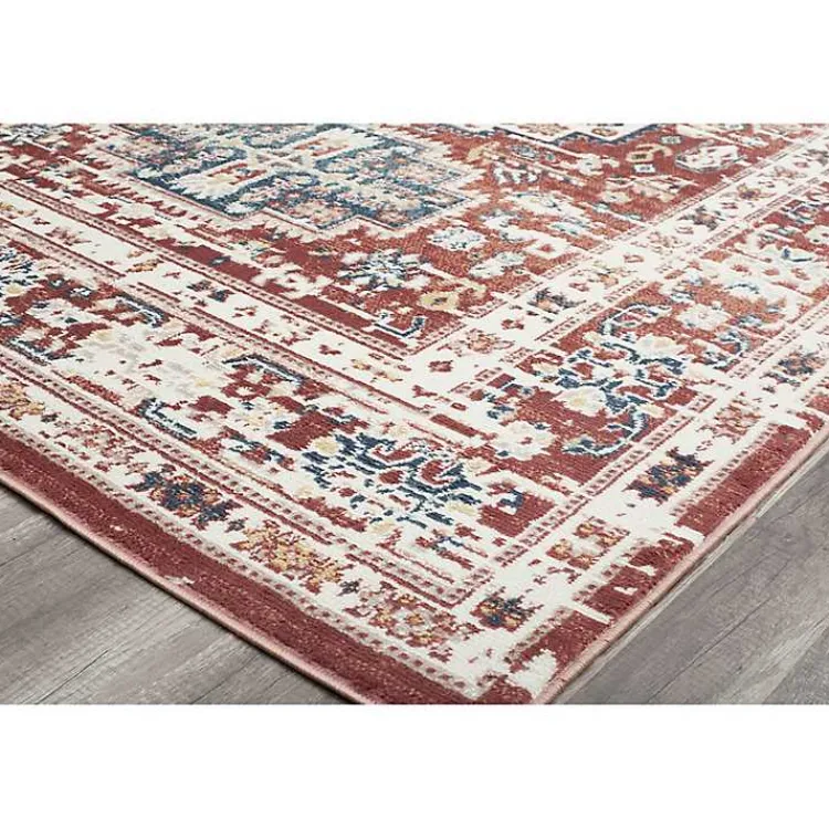 Area Rugs-Kirklands Home Red Cardinal Sundara Gabriel Area Rug, 5x7
