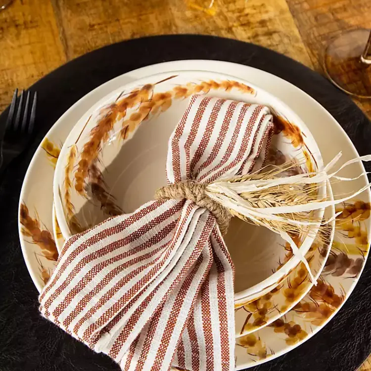 Table Linens-Kirklands Home Faux Leather Placemats, Set of 4 Black