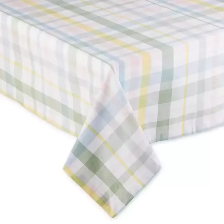 Table Linens-Kirklands Home Sweet Spring Plaid Tablecloth, 52 in. Multi