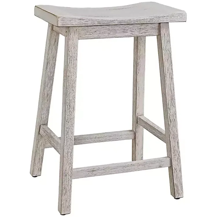 Bar Stools & Counter Height Stools-Kirklands Home Wood Rectangular Counter Stools, Set of 2 White