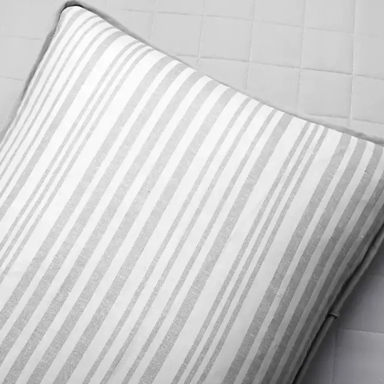 Quilts-Kirklands Home Box Stitch Cotton Full/Queen 3-pc. Quilt Set Gray