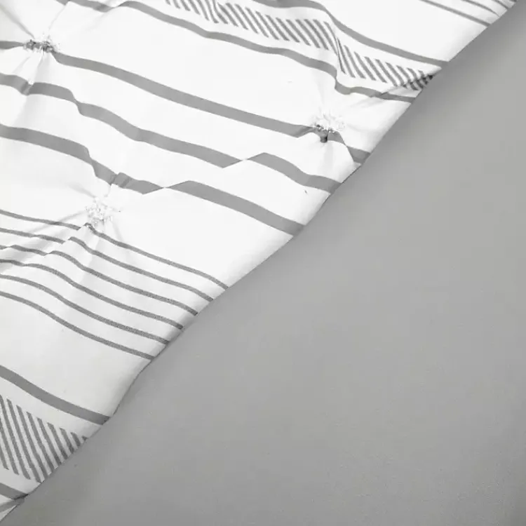 Comforters-Kirklands Home Gray Pintuck Stripe Full/Queen 5-pc. Comforter Set