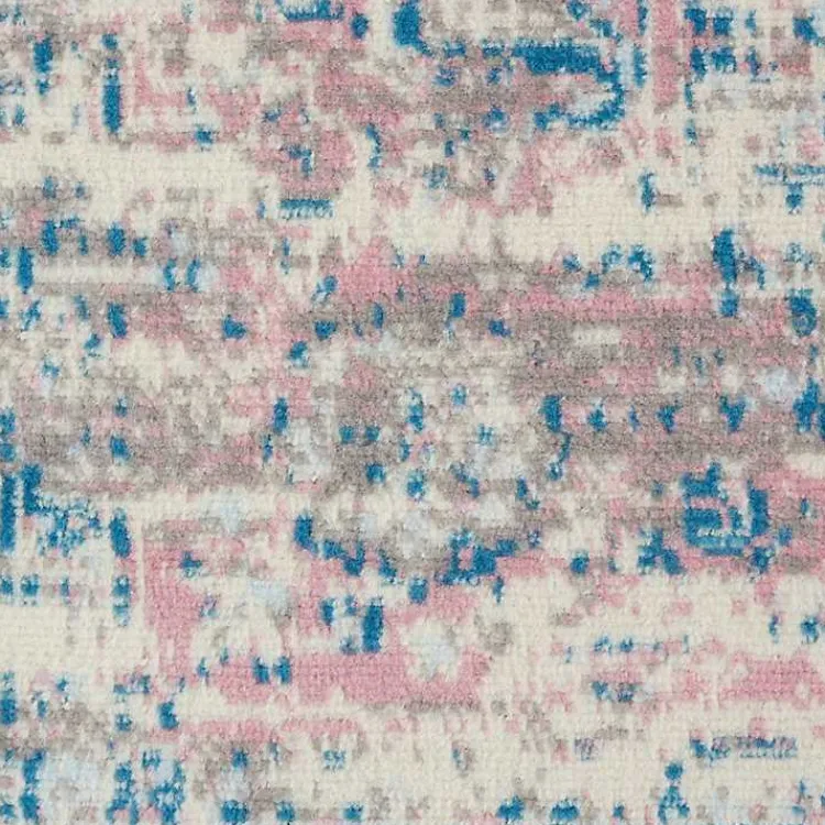 Area Rugs-Kirklands Home Ivory and Pink Central Medallion Area Rug, 7x9