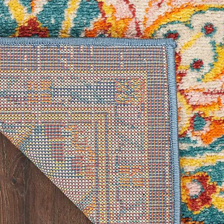 Area Rugs-Kirklands Home Navy & Multi Floral Medallion Runner