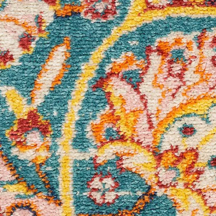 Area Rugs-Kirklands Home Navy & Multi Floral Medallion Runner