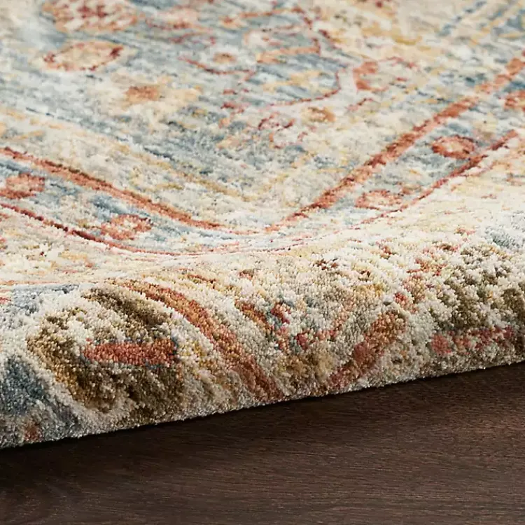 Area Rugs-Kirklands Home Blue Distressed Medallion Runner, 2x10 Multi