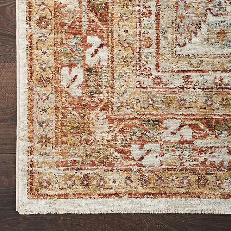 Area Rugs-Kirklands Home Rust Distressed Multi Medallion Runner, 2x10