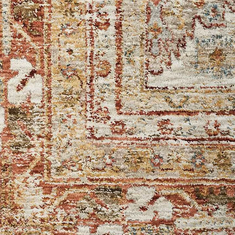 Area Rugs-Kirklands Home Rust Distressed Multi Medallion Runner, 2x10