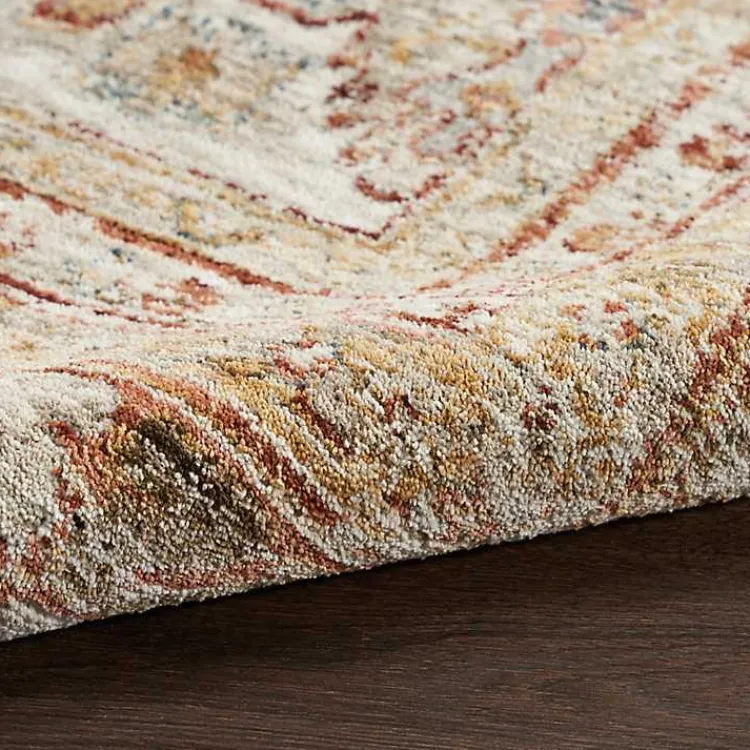 Area Rugs-Kirklands Home Rust Distressed Multi Medallion Runner, 2x10