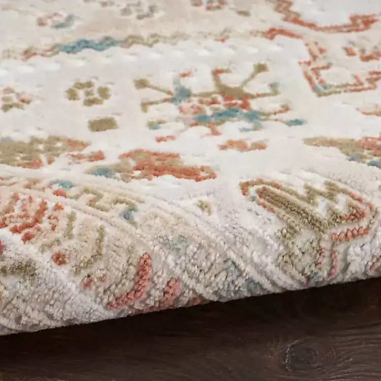 Area Rugs-Kirklands Home Irsia White Traditional Area Rug, 5x7