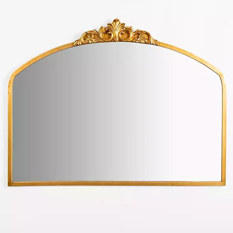 Decorative Mirrors-Kirklands Home Gold Lana Half Arch Ornate Wall Mirror
