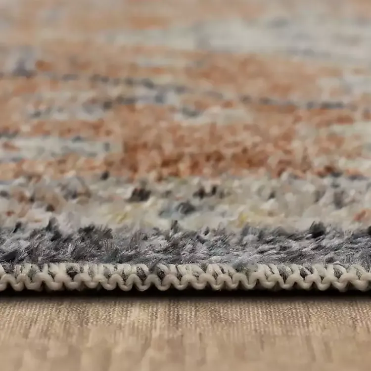 Area Rugs-Kirklands Home Granary Floral Runner, 2x8 Orange