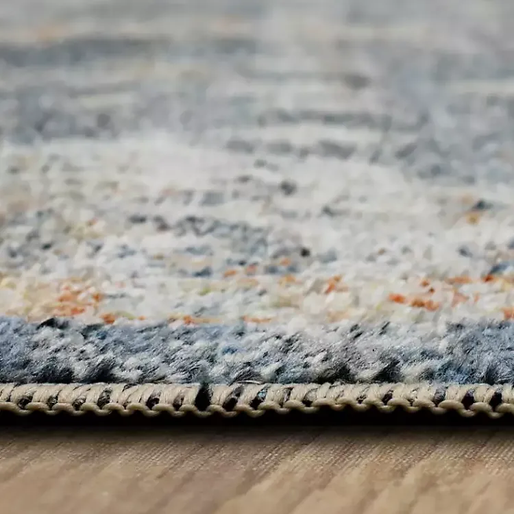 Area Rugs-Kirklands Home Amanda Anthracite Washable Area Rug, 9x6 Blue