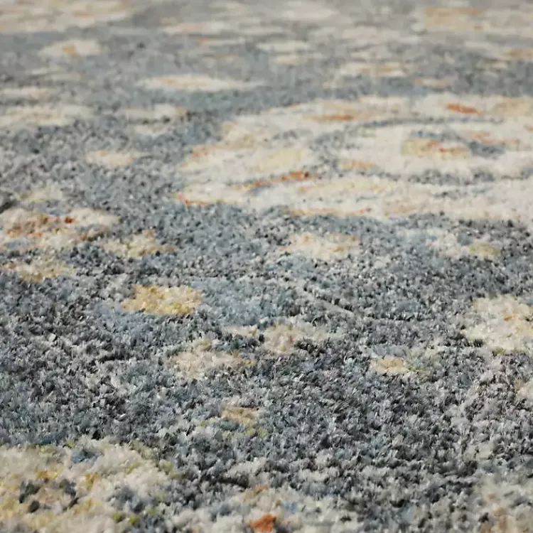 Area Rugs-Kirklands Home Amanda Anthracite Washable Area Rug, 9x6 Blue