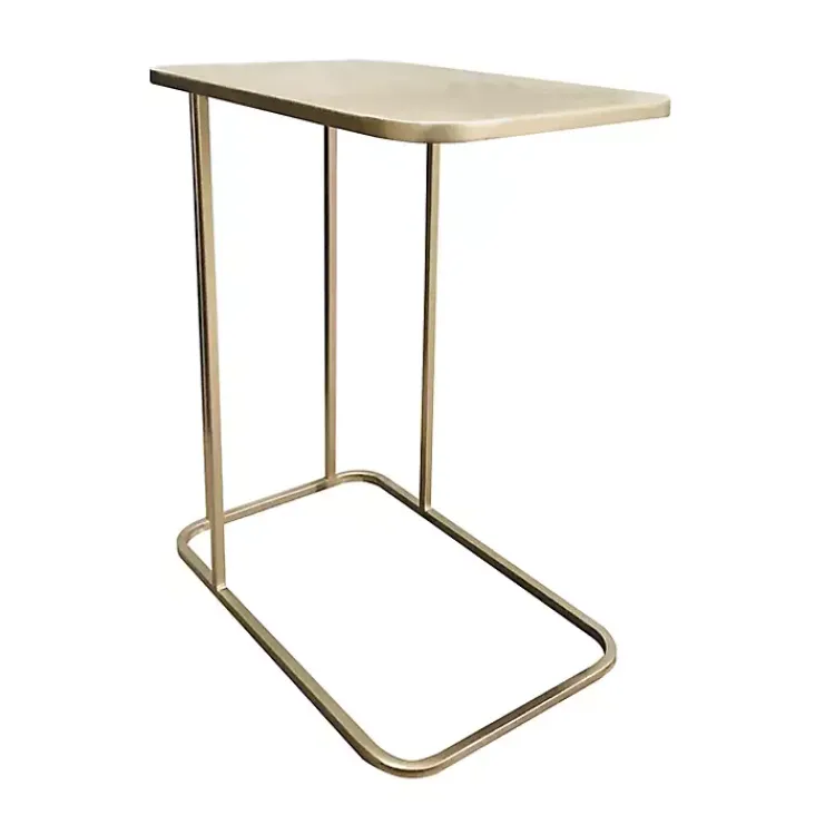 Accent & End Tables-Kirklands Home Metal Modern C-Table Gold