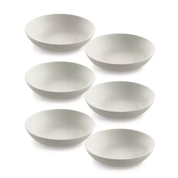 Dinnerware-Kirklands Home Speckled Beige Wheat Dinner Bowls, Set of 6 Ivory