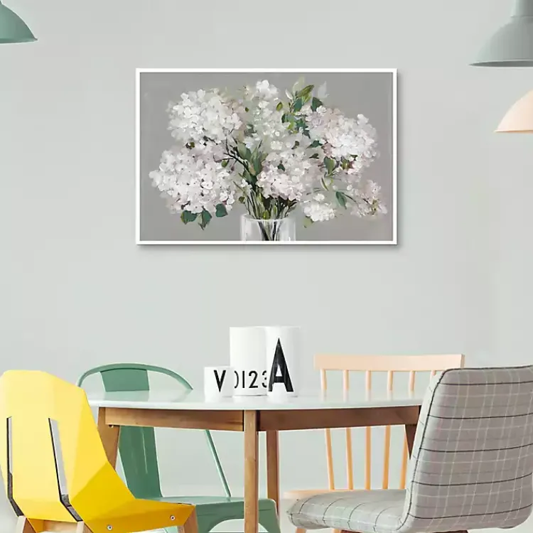 Framed Art-Kirklands Home Blushing Hydrangeas Framed Canvas Art Print