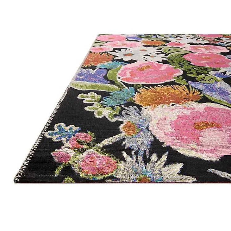 Area Rugs-Kirklands Home Midnight Garden Party Indoor/Outdoor Rug, 7x11