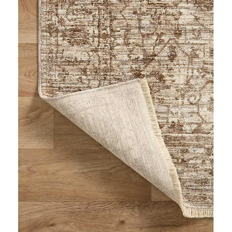 Area Rugs-Kirklands Home Neutral Sorrento Medallion Area Rug, 6x9 Tan