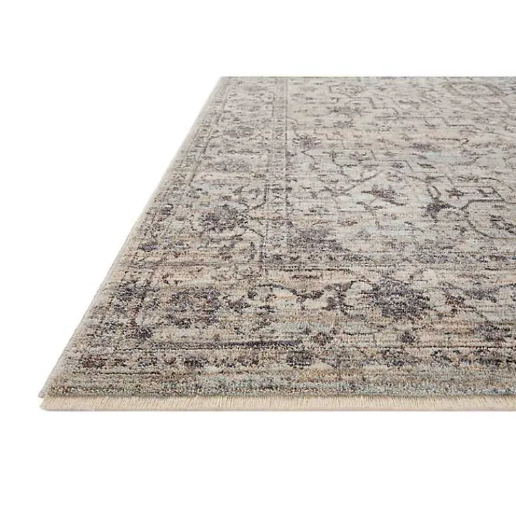 Area Rugs-Kirklands Home Charcoal Sorrento Medallion Area Rug, 6x9 Gray