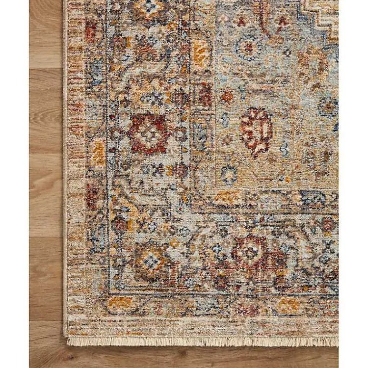 Area Rugs-Kirklands Home Florence Sunset Medallion Area Rug, 6x9
