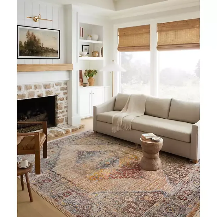 Area Rugs-Kirklands Home Florence Sunset Medallion Area Rug, 7x10