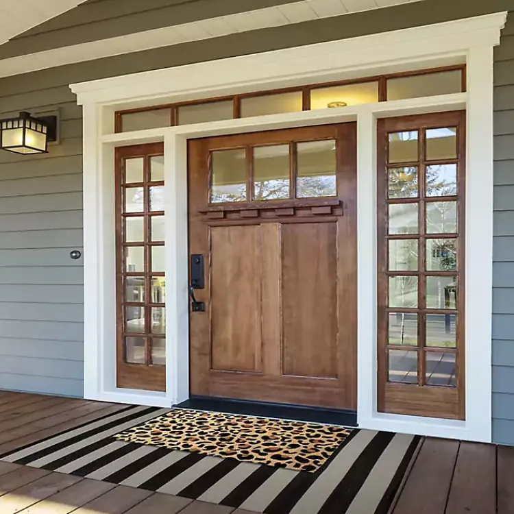 Doormats-Kirklands Home Leopard Print Coir Doormat