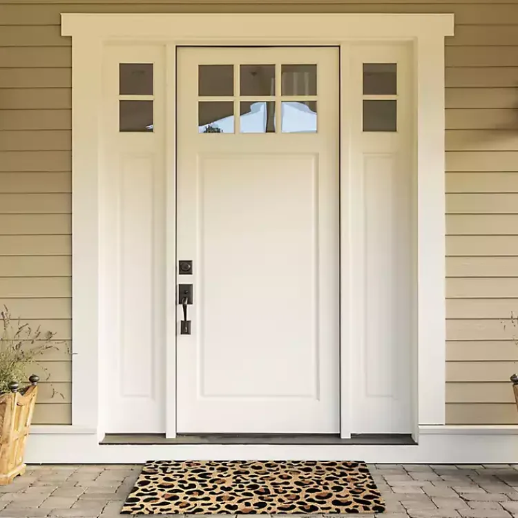 Doormats-Kirklands Home Leopard Print Coir Doormat