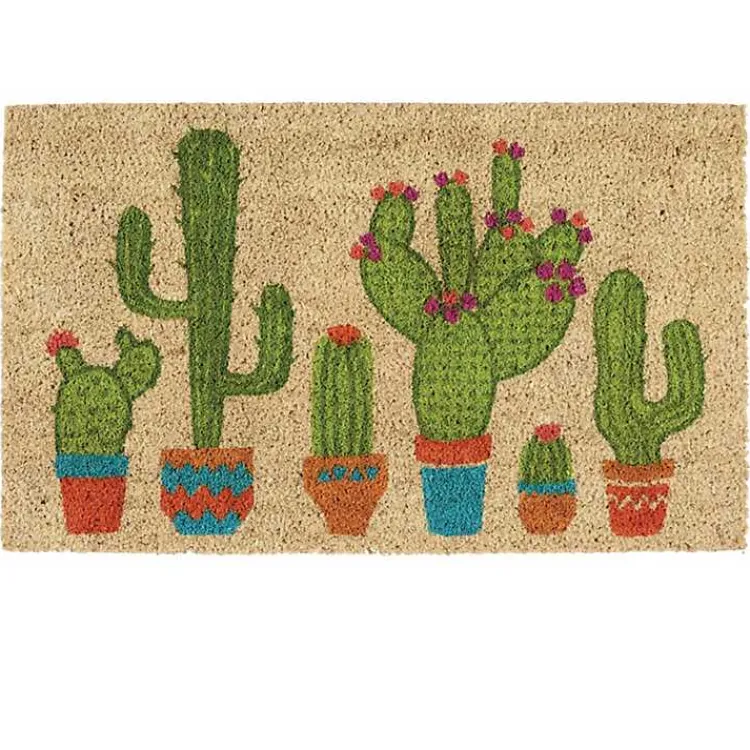 Doormats-Kirklands Home Cactus Family Coir Doormat