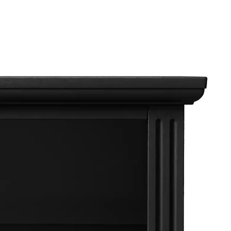 Nightstands-Kirklands Home Smooth 2-Drawer Wood Nightstand Black