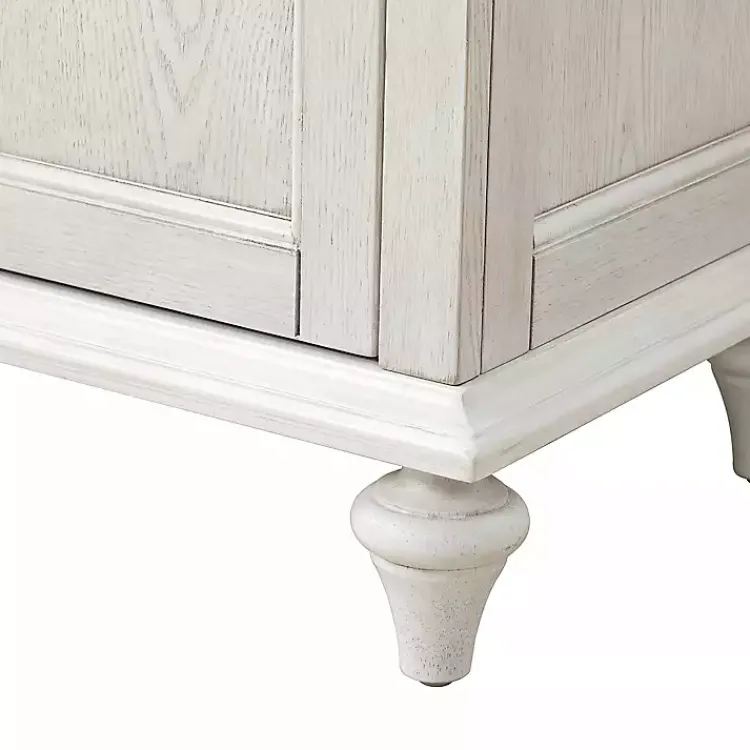 Cabinets & Sideboards-Kirklands Home Wood Glass Door Sideboard Cabinet White