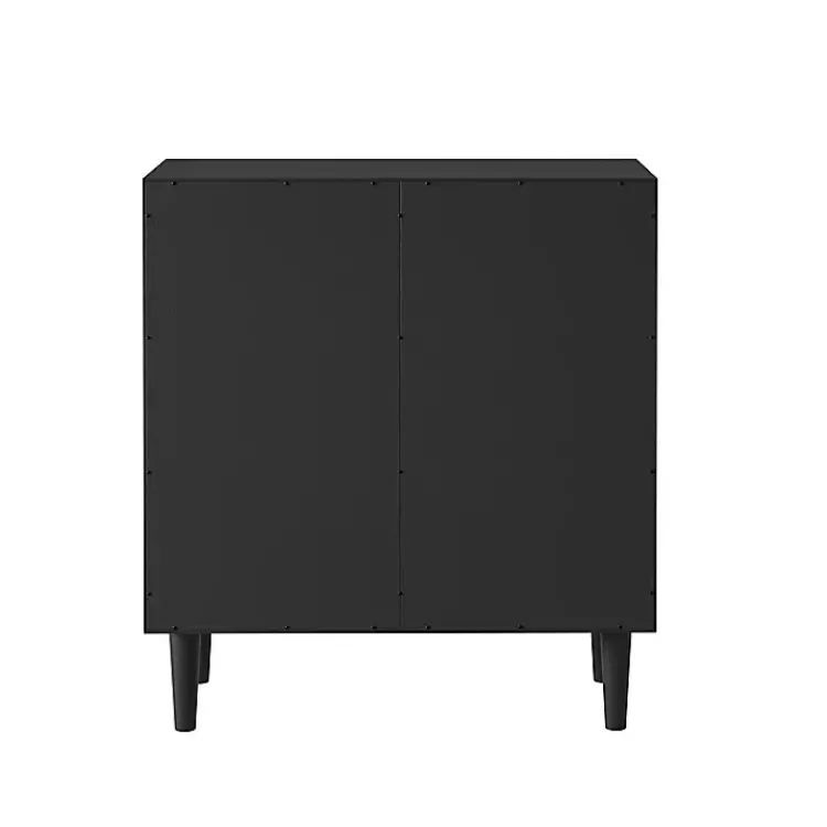 Cabinets & Sideboards-Kirklands Home Geometric Gold Handle Cabinet Black