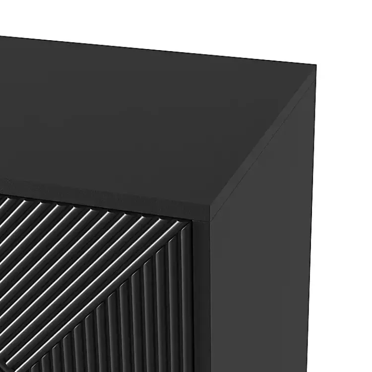 Cabinets & Sideboards-Kirklands Home Geometric Gold Handle Cabinet Black