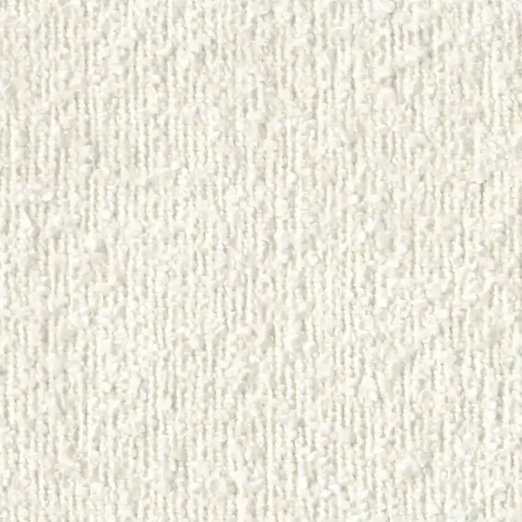 Benches & Ottomans-Kirklands Home Round Cream Boucle Storage Ottoman Ivory