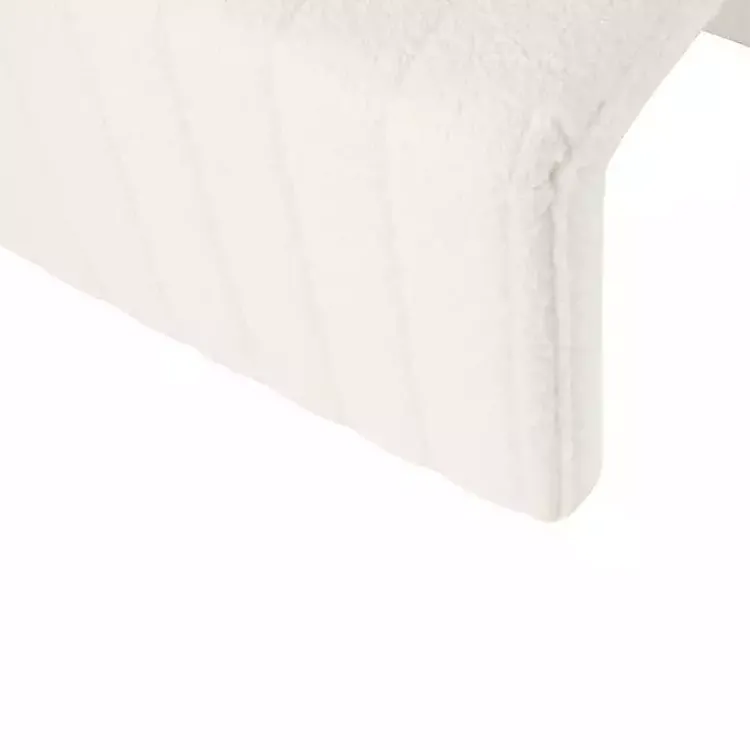 Benches & Ottomans-Kirklands Home Cream Boucle Arch Ottoman White